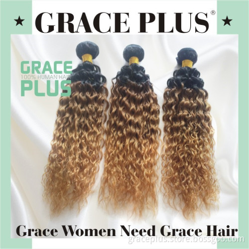 7a grade cheap burgundy ombre curly human braiding colored hair weaving